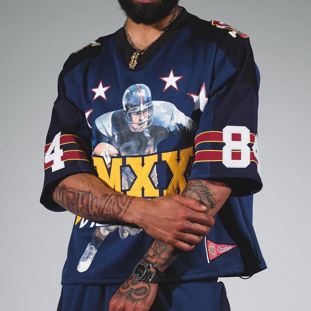 MMXXV by VIE RICHE Men Over Size Jersey Rare Men Size XL Blue